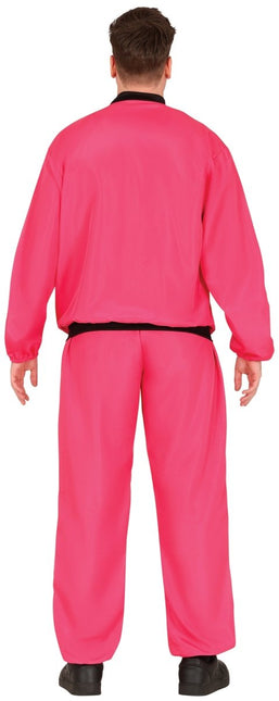 Neon Roze Trainingspak Fout Heren 2 delig - Partywinkel - 8434077861806