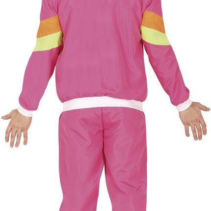 Neon Roze Trainingspak Fout Heren - Partywinkel - 8434077861981