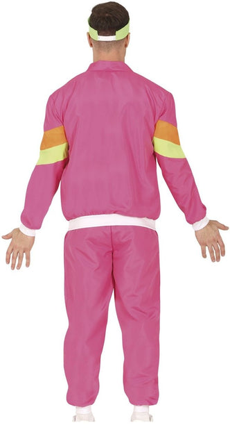 Neon Roze Trainingspak Fout Heren - Partywinkel - 8434077861981