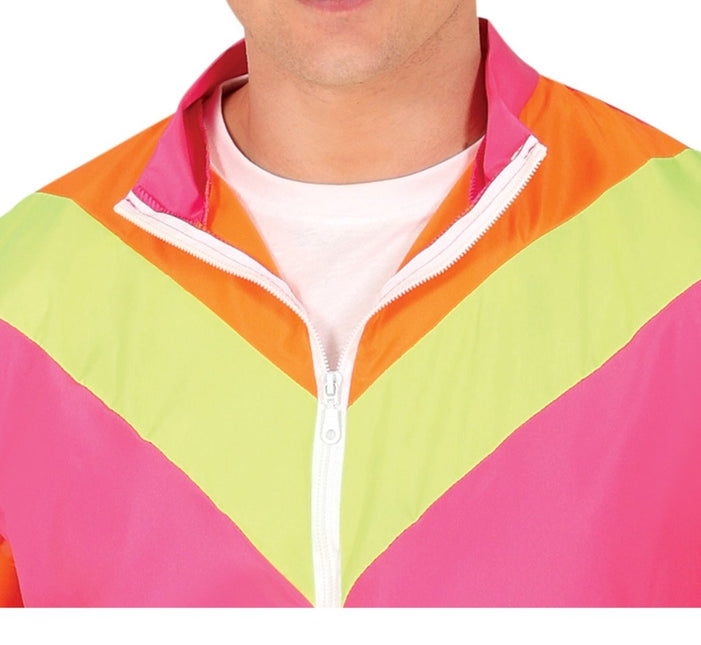 Neon Roze Trainingspak Fout Heren - Partywinkel - 8434077861981