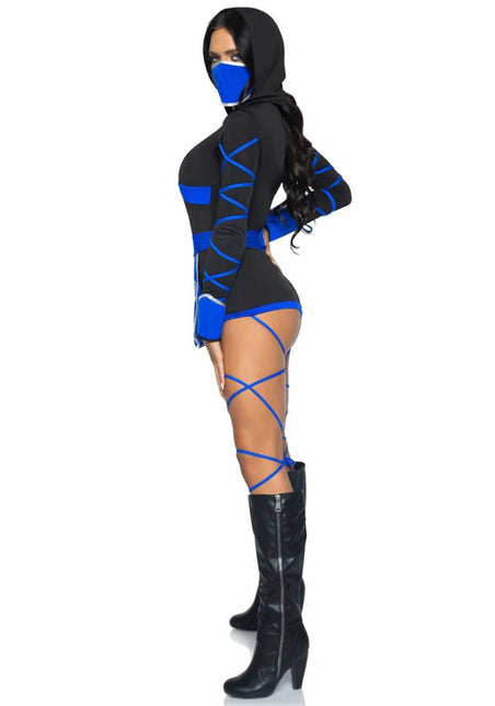 Ninja Pak Blauw Dames Bodysuit Leg Avenue - Partywinkel - 714718557779