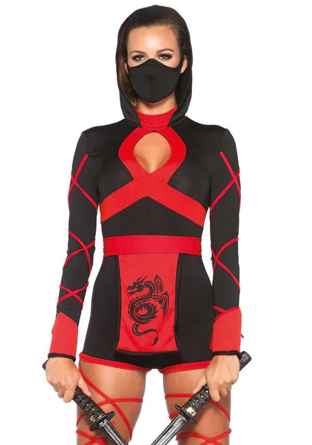 Ninja Pak Dames Bodysuit Leg Avenue - Partywinkel - 714718507194