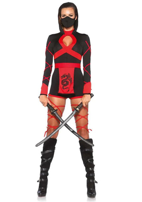 Ninja Pak Dames Bodysuit Leg Avenue - Partywinkel - 714718507194