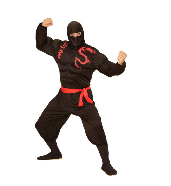 Ninja Pak Zwart Rood Heren - Partywinkel - 8003558005215