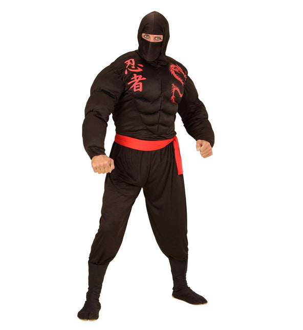 Ninja Pak Zwart Rood Heren - Partywinkel - 8003558005215