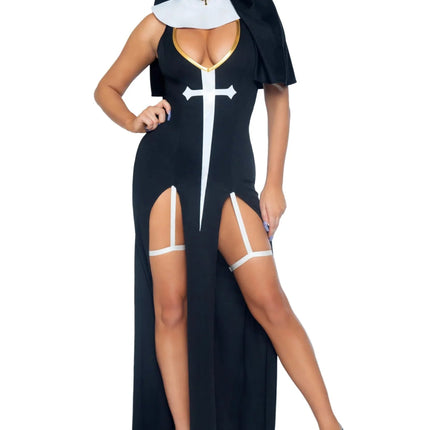 Non Kostuum Zwart Wit Dames Leg Avenue - Partywinkel - 714718556123