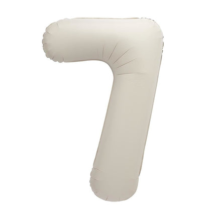 Nude Cijfer Ballon 7 Jaar Mat 86cm van Unique koop je bij Partywinkel