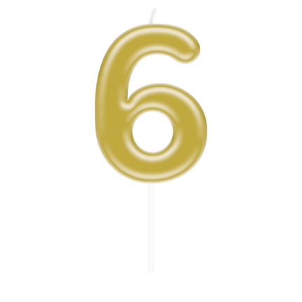 candela 6 anni Oro 10,5 cm