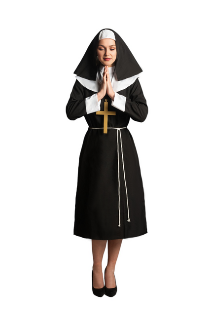 Costume da suora in bianco e nero