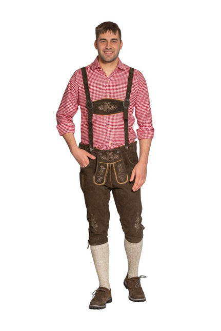 Lederhose marroni lunghi Gerlos