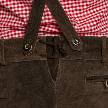 Lederhose marroni lunghi Gerlos