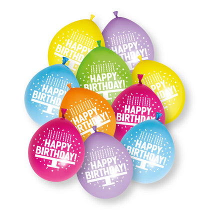 10pz Palloncini in lattice di buon compleanno 9" 