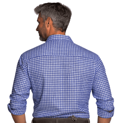 Oktoberfest Blouse Blauw Wit van Tannhauser koop je bij Partywinkel
