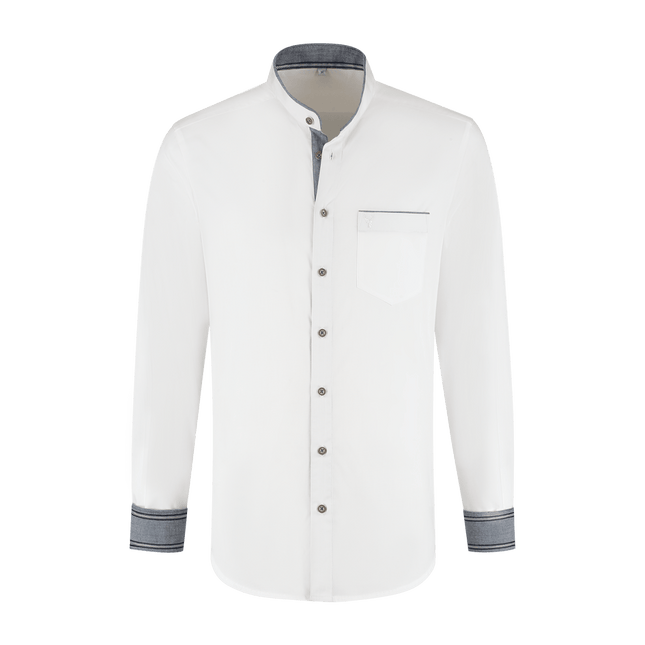 Oktoberfest Blouse Blauw Wit Heren van Haus Huberts koop je bij Partywinkel