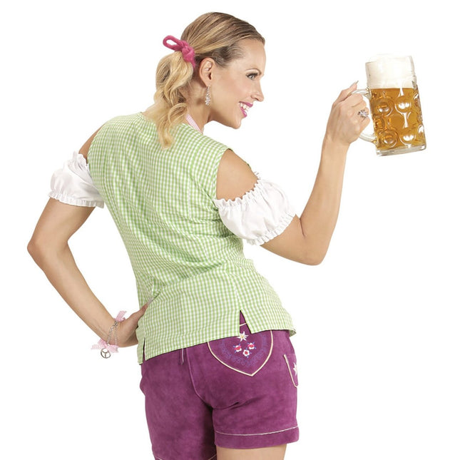 Oktoberfest Blouse Groen Roze Dames van Widmann koop je bij Partywinkel
