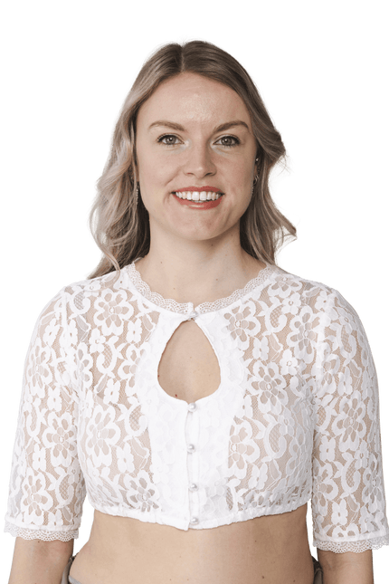 Oktoberfest Blouse Ivoorkleur Dames van Haus Huberts koop je bij Partywinkel