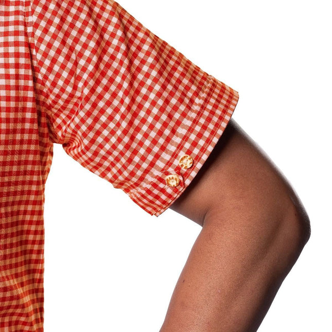 Oktoberfest Blouse Oranje Heren Korte Mouw van Tannhauser koop je bij Partywinkel