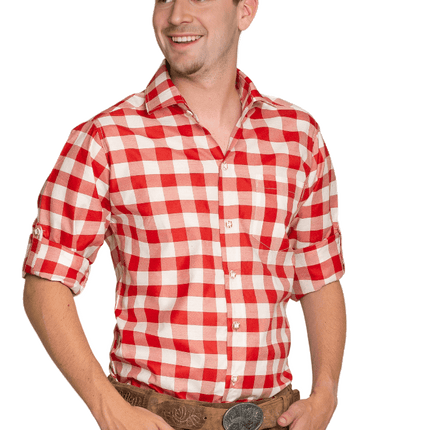 Oktoberfest Blouse Rood Wit van Tannhauser koop je bij Partywinkel