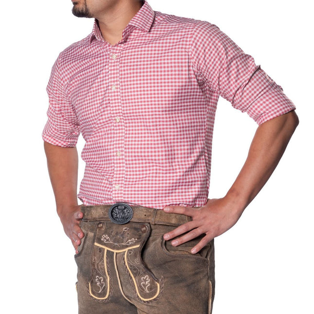 Oktoberfest Blouse Roze Heren - Partywinkel - 8720847791368