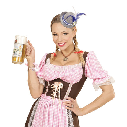 Oktoberfest Hoed Tiroler Mini Met Blauwe Veren van Widmann koop je bij Partywinkel