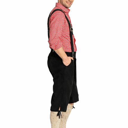 Oktoberfest Lederhose Zwart Lang van Partychimp koop je bij Partywinkel