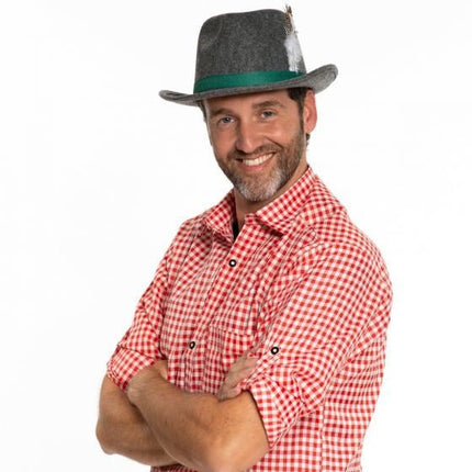 Oktoberfest Tiroler Hoed Beieren Grijs van Partychimp koop je bij Partywinkel