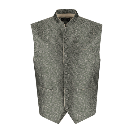 Oktoberfest Vest Donkergroen Trachtenweste Jaquard van Haus Huberts koop je bij Partywinkel