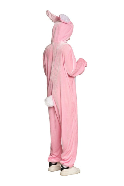 Onesie Haas Roze van Partychimp koop je bij Partywinkel