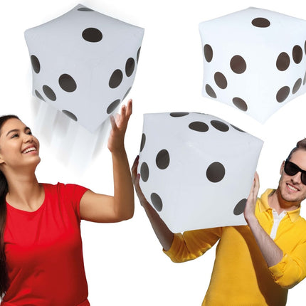 Opblaasbare Dobbelsteen 30x30 cm van Fiestas Guirca koop je bij Partywinkel