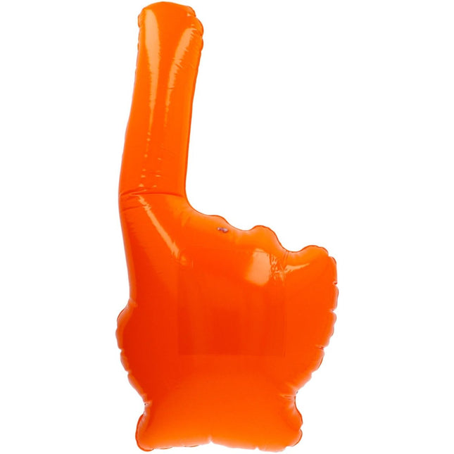 Opblaasbare hand - 'Holland' - Oranje - 79 x 33 cm van Folat koop je bij Partywinkel