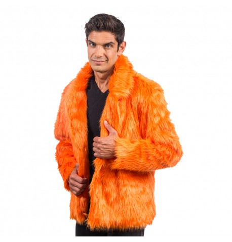 Cappotto in finta pelliccia arancione