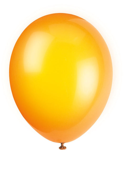 Oranje Ballonnen Glans 30cm 10st van Unique koop je bij Partywinkel