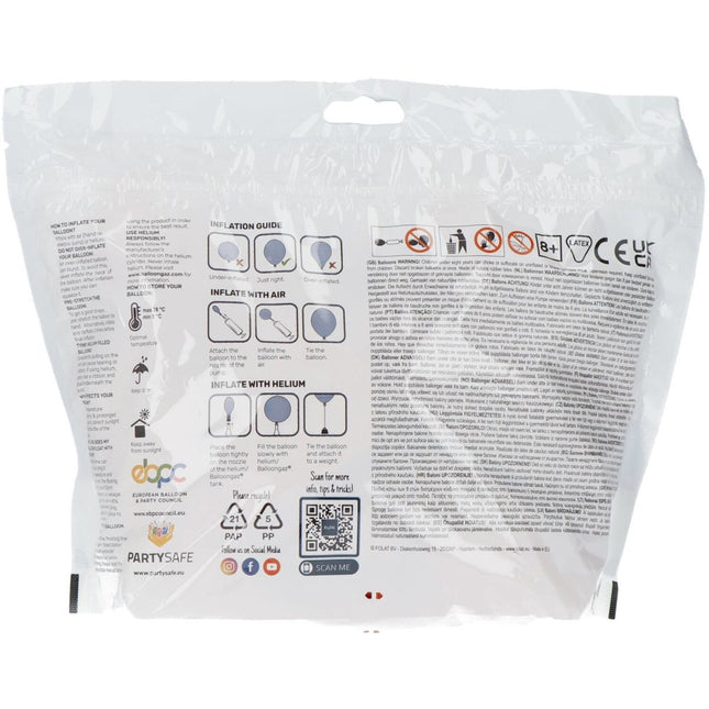 Oranje Ballonnen Metaliic 33cm 50st van Folat koop je bij Partywinkel