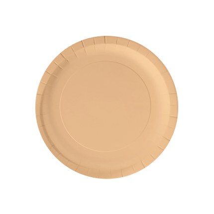 Oranje Borden Pastel 23cm 8st van Paper Dreams koop je bij Partywinkel