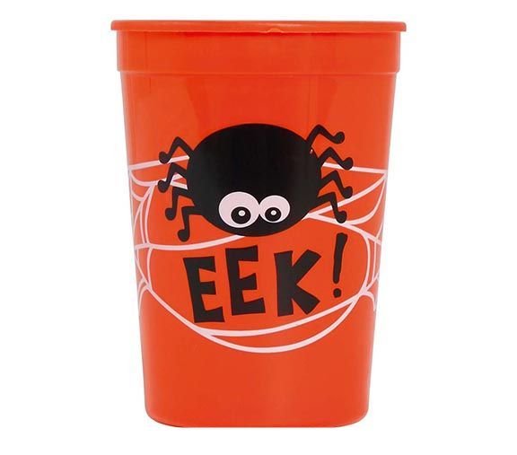 Oranje Halloween Beker Spin 11cm van Fiestas Guirca koop je bij Partywinkel