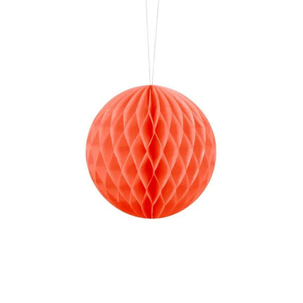 Oranje Honeycomb 10cm van Partydeco koop je bij Partywinkel