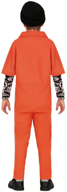 Oranje Jumpsuit Jongen Gevangene van Fiestas Guirca koop je bij Partywinkel