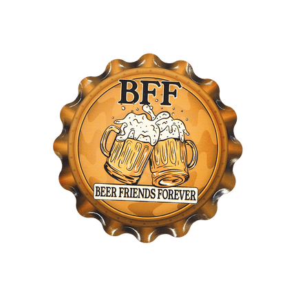 Oranje Onderzetters Bff 11cm van Paper Dreams koop je bij Partywinkel