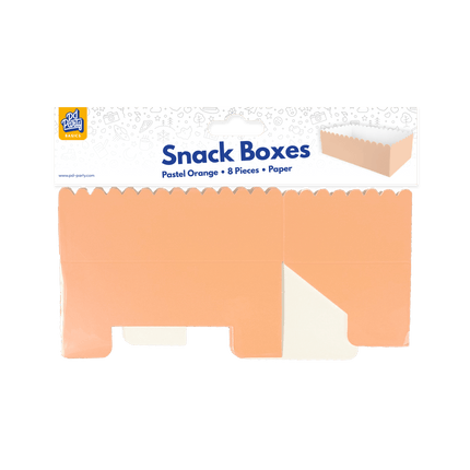 Oranje Snackbakje Pastel 12,5cm 8st van Paper Dreams koop je bij Partywinkel