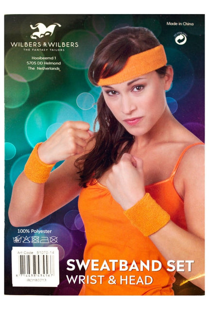 Oranje Zweetbandjes Set van Wilbers & Wilbers koop je bij Partywinkel