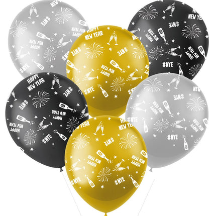 Oud En Nieuw Ballonnen 6st van Folat koop je bij Partywinkel