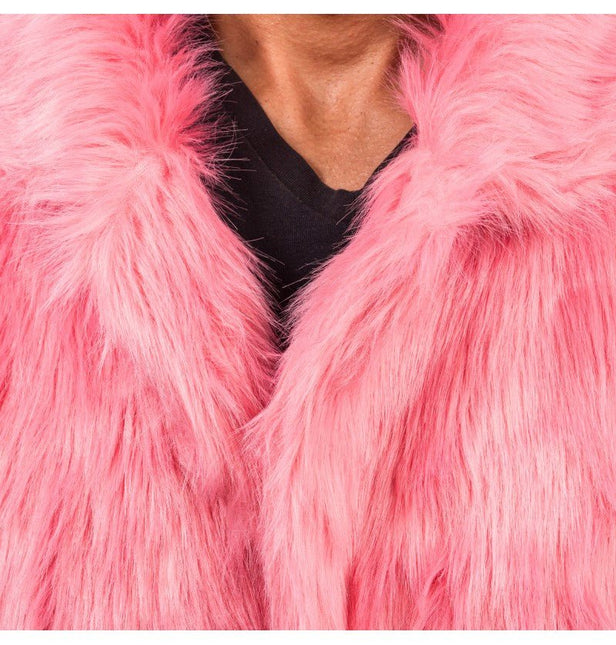 Oudroze Nepbontjas – Unisex van CHAKS koop je bij Partywinkel