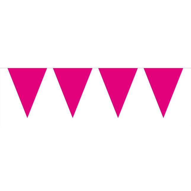 Outlet Magenta Mini Vlaggenlijn - 3 meter van Folat koop je bij Partywinkel