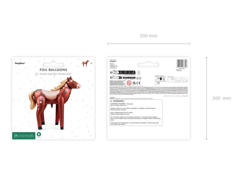 Paard Airwalker Leeg 1,10m van Partydeco koop je bij Partywinkel