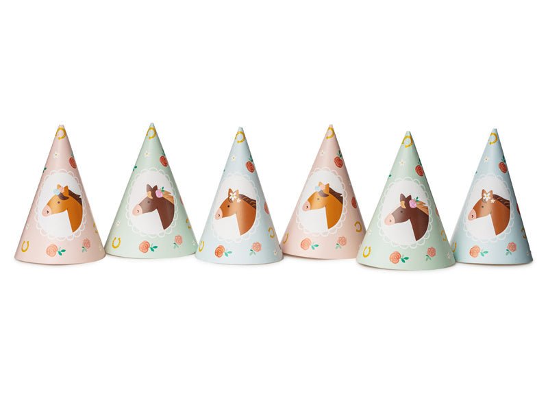 Paard Feesthoedjes 16cm 6st van Partydeco koop je bij Partywinkel