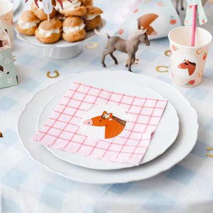 Paard Servetten 33cm 12st van Partydeco koop je bij Partywinkel