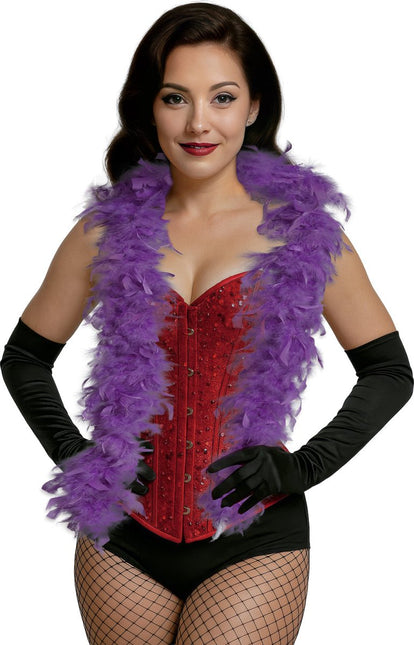 Paars Boa Veren 80gr van Fiestas Guirca koop je bij Partywinkel