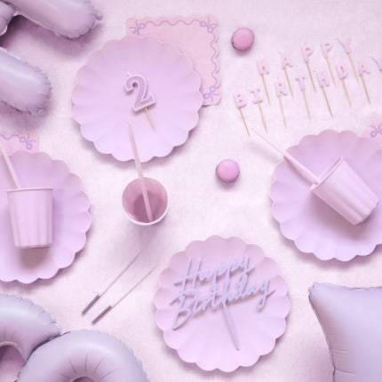 Paars Borden 22cm 4st van Partydeco koop je bij Partywinkel