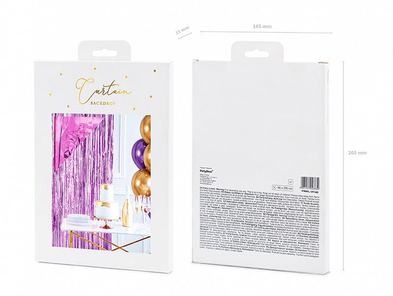 Paars Deurgordijn 2,5m van Partydeco koop je bij Partywinkel