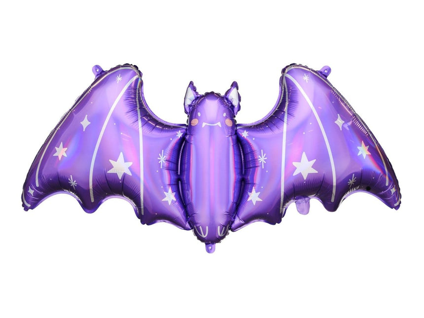 Paarse Halloween Helium Ballon Vleermuis Leeg 51cm van Partydeco koop je bij Partywinkel